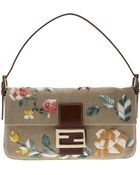 Fendi Baguette Embroidered Shoulder Bag - Lyst