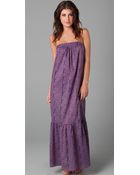 Tibi Malawi Print Long Tier Dress - Lyst