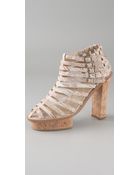 Opening Ceremony Chantal Strappy Platform Booties - Lyst