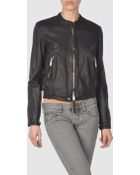 DSquared² Leather Outerwear - Lyst