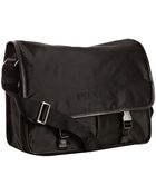 Prada Black Nylon Messenger Bag - Lyst
