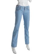 D&G Light Blue Denim Girly Low Rise Straight Leg Jeans - Lyst