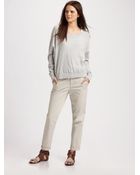 Vince Slub Knit Hi-low Sweater - Lyst
