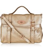 Mulberry Oversized Alexa Metallic Leather Bag - Lyst