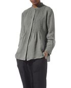 Theory Lisbury Bib Front Blouse - Lyst