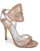 Camilla Skovgaard .2 - Metallic Blush Ankle Sandal - Lyst