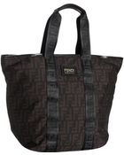 Fendi Black Zucca Canvas Shopping Tote - Lyst
