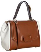 Fendi Brown Leather Silvana Flap Crossbody Bag - Lyst