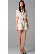3.1 Phillip Lim Tie Front Romper - Lyst
