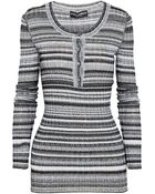 Dolce & Gabbana Striped Stretch-knit Sweater - Lyst