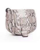Michael Kors Python Mini Flap Bag - Lyst