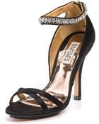 Badgley Mischka Black Decadence Jewel Sandals - Lyst