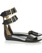 Michael Kors Vachetta Flat Leather Sandals - Lyst