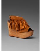 Jeffrey Campbell Snick Fringe Wedge - Lyst