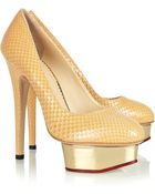 Charlotte Olympia Dolly Python Platform Pumps - Lyst