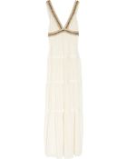 Tibi Meranda Beaded Cotton-voile Maxi Dress - Lyst