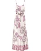 Tibi Printed Silk Maxi Dress - Lyst