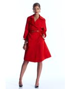 Oscar de la Renta Trench Coat - Lyst