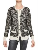 Dolce & Gabbana Lace On Wool and Silk Knit Sweater - Lyst