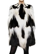 Giambattista Valli Patchwork Cape Fur Coat - Lyst