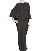 Lanvin Washed Silk Crepe Long Dress - Lyst