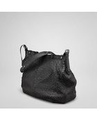 Bottega Veneta Nero Scaglie Ostrich Cross Body Bag - Lyst