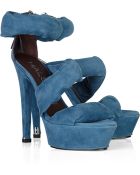 Halston Suede Platform Sandals - Lyst