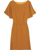 Halston Heritage Silk Crepe De Chine Dress - Lyst