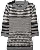 Lela Rose Striped Knitted Cashmere Sweater - Lyst