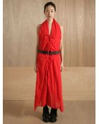 Yohji Yamamoto Yohji Yamamoto Womens Lace Up Stole Dress - Lyst