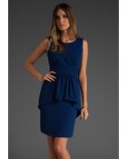 BCBGMAXAZRIA Peplum Dress - Lyst