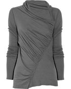Rick Owens Lilies Asymmetric Jersey Top - Lyst