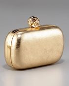 Alexander McQueen Skull-clasp Classic Box Clutch - Lyst