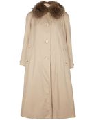Aquascutum Vintage Fur Collar Coat - Lyst