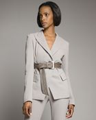 Donna Karan New York Notch-collar Blazer with Belt - Lyst