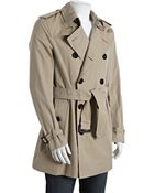 Burberry Prorsum Honey Cotton Belted Britton Trench Coat - Lyst