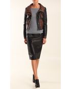 Tibi Shearling Biker Jacket - Lyst
