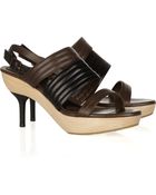 Marni Two-tone Leather Sandals - Lyst