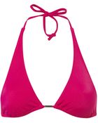 Topshop Purple Triangle Bikini Top - Lyst
