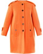 Burberry Prorsum Wool Collarless Coat - Lyst