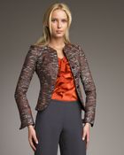 Armani Tweed Boucle Metallic Jacket - Lyst