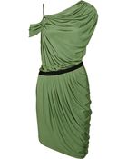 Catherine Malandrino Asymmetric Ruched Silk-jersey Dress - Lyst
