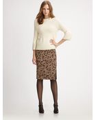 Moschino Wool Peplum Sweater - Lyst