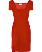 Zac Posen Chiffon-back Stretch-silk Dress - Lyst
