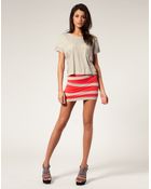 ASOS Collection Asos Contrast Panel Mini Skirt - Lyst