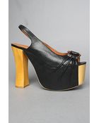 Jeffrey Campbell The Ring-a-ling Shoe in Black Leather - Lyst