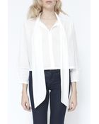 Elizabeth And James Maddie Tie Front Shirt - Lyst