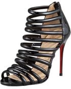 Christian Louboutin Patent String Bootie - Lyst