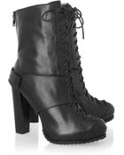McQ by Alexander McQueen Lace-up Leather Ankle Boots - Lyst