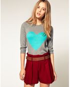 ASOS Collection Asos Angora Jumper with Heart - Lyst